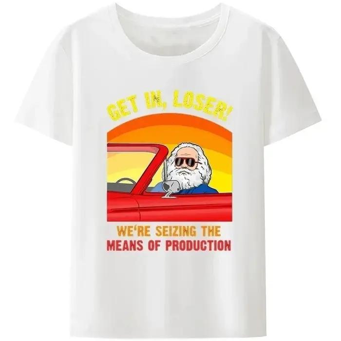 Karl Marx obtenir en perdant nous s'asseur les moyens de Production T-Shirt hommes vêtements communisme socialisme