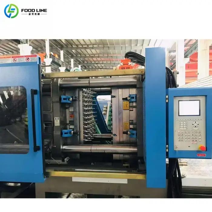 Machine industrielle entièrement automatique à économie d'énergie pour la fabrication de préformes plastiques, équipement d'atelier robuste sur mesure pour injection de PET