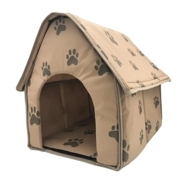 Chenil pour chien à empreinte chaude et confortable pour animaux de compagnie, maison d'intérieur d'