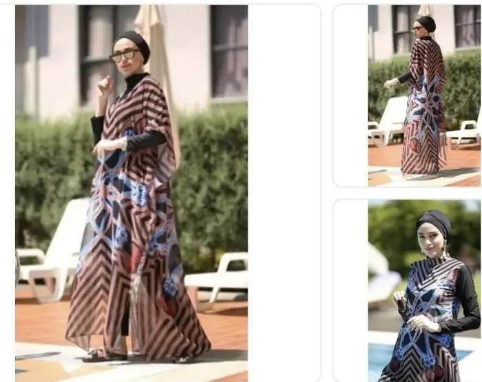 3/4 pièces Burkini Femmes Femmes Maillot de bain musulman pour SP