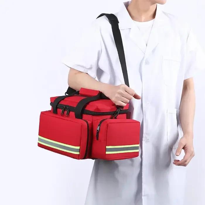Trousse de premiers secours en tissu Oxford 1200D, trousse médicale d'urgence, service communautaire, médecin, sac médical de sauvetage multifonctionnel