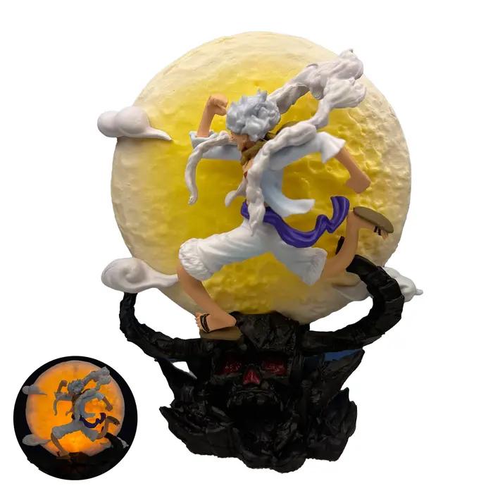 Figurine d'action Nika Monkey D Luffy Gear 5 en PVC avec lumière lunaire pour collectionner et offrir occassions spéciales
