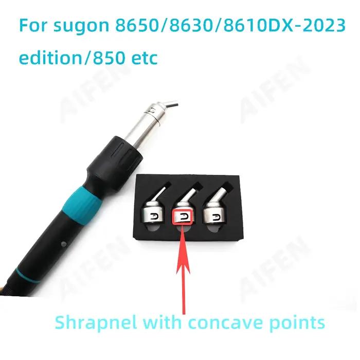 SUGON 8650/ 8630/8610DX-PRO Station de soudage à Air chaud buse incurvée à 45 degrés buse thermique