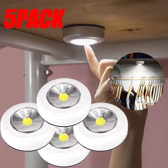 1/2/3/5 pièces LED Mini veilleuse tactile alimenté par batterie placards meubles chambre chevet main
