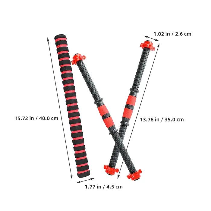 1 ensemble de barres de connecteur d'haltères en acier et mousse PVC