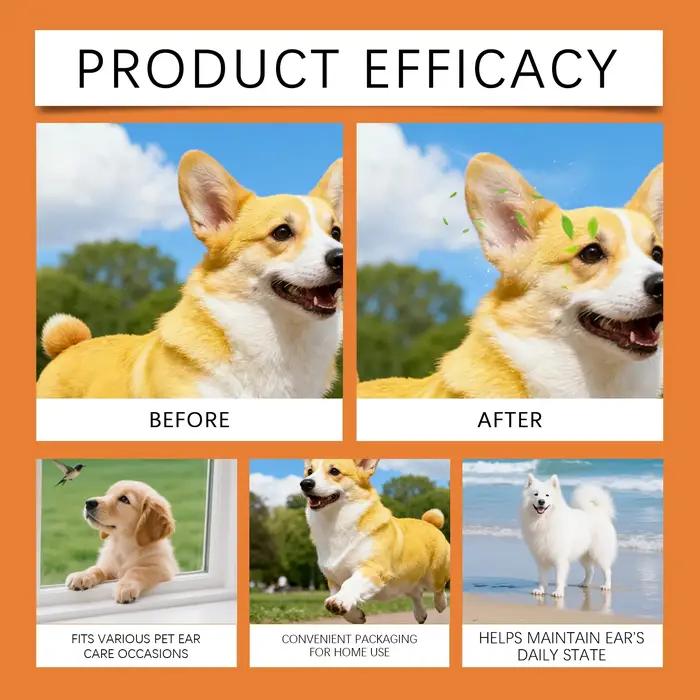 Gouttes Nettoyantes pour Oreilles de Chien : Traitement des Infections