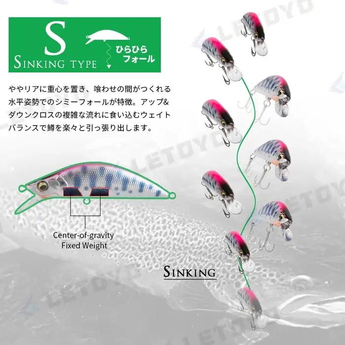 LETOYO 5g 50mm 8g 60mm 1.5-2.5m profondeur coulant méné leurre de pêche artificiel appâts durs maniv