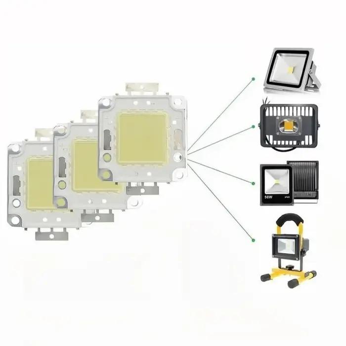Puces d'ampoules LED COB pour budgétaire, 100W, 50W, 30W, 20W, 10W, DC 12V, 36V, jardin, carré, lumi