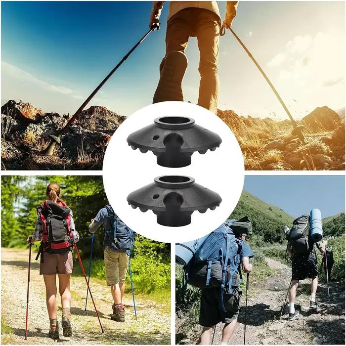 1 Paire de Paniers à Neige pour Bâtons de Randonnée, Paniers à Boue Amovibles pour Bâtons de Marche, Embouts de Remplacement et Protections pour Bâtons de Trekking