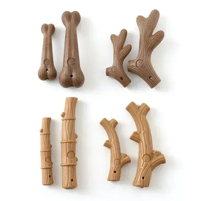 Bois de pin bois de cerf chien jouets à mâcher pour mâcher agressif chien bâton à mâcher Indestructible résistant Durable chien jouets cadeau