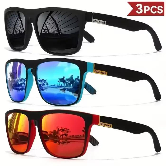 Lunettes de sport polarisées UV400 monture carrée métal personnalisables homme femme