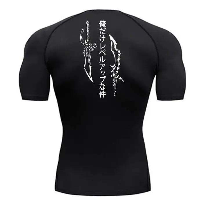 Chemises de Compression imprimées poignard pour hommes, t-shirt athlétique à séchage rapide, hauts a