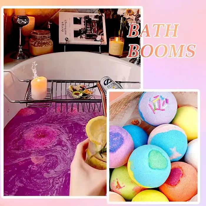Pompes de bain sel hôtel ménage bain explosif boule de sel bain trempage pied 12 ensemble de boules à bulles