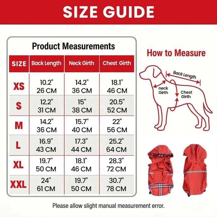 Manteau de pluie pour chien, imperméable réfléchissant réglable avec capuche et trou pour laisse, doublure respirante double couche, adapté aux chiens
