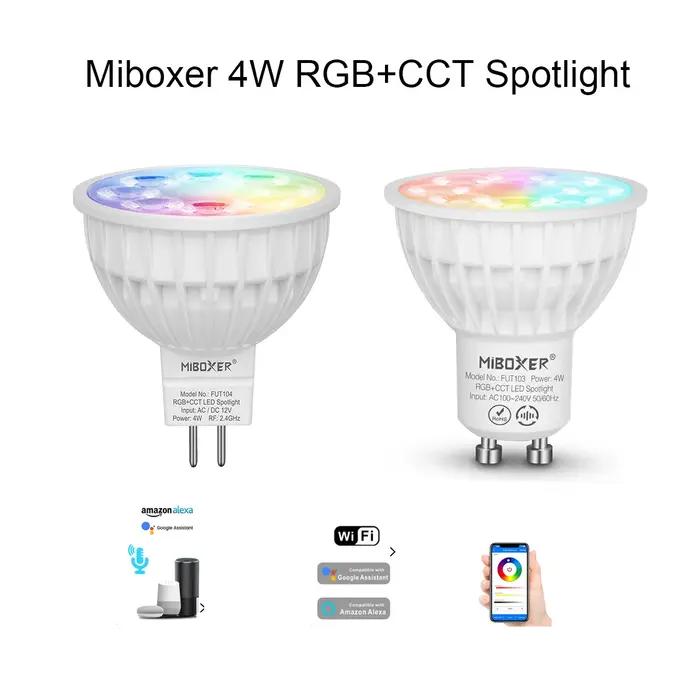 Miboxer 4W RGB CCT LED projecteur FUT103 GU10 FUT104 MR16 2.4g Wifi Dimmable plafond LED ampoule pou
