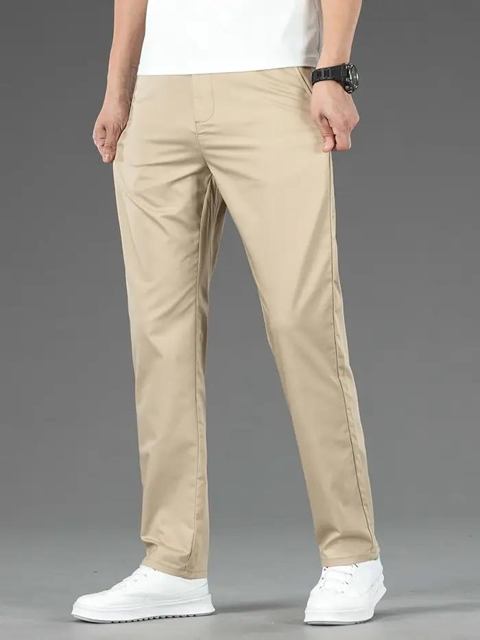 Pantalons jamaisfunction décontractés et élégants en polyester et élasthanne pour hommes, parfait pour les occasions quotidiennes et spéciales