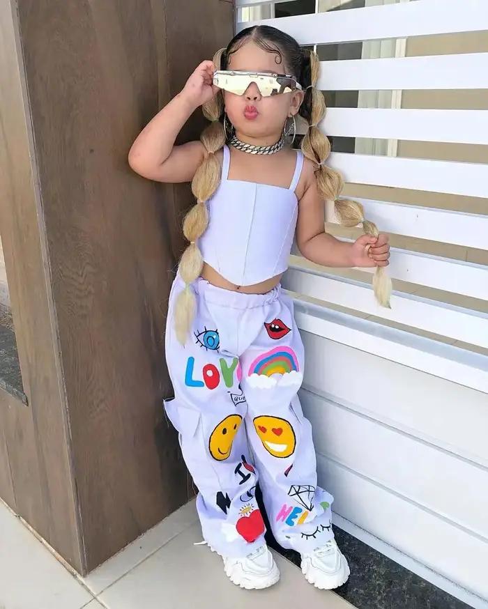 Vêtements pour enfants, ensemble 2 pièces pour filles, haut à bretelles + pantalon Long, mode pour enfants de 3 4 5 6 7 8 ans