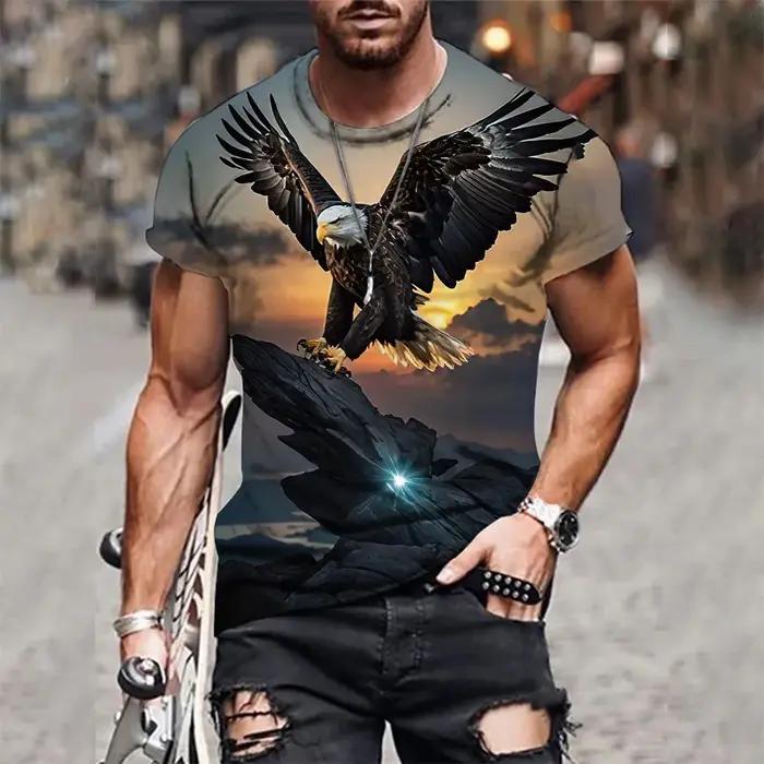 T-shirt à manches courtes et col rond pour hommes