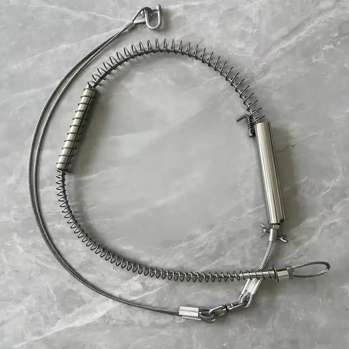 Ressort renforcé piège sanglier remplacement avec écrous câble acier diamètre 4mm chasse