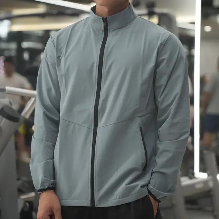 Nouveaux hommes Fitness veste de course printemps et automne vêtements d'extérieur de sport en vrac
