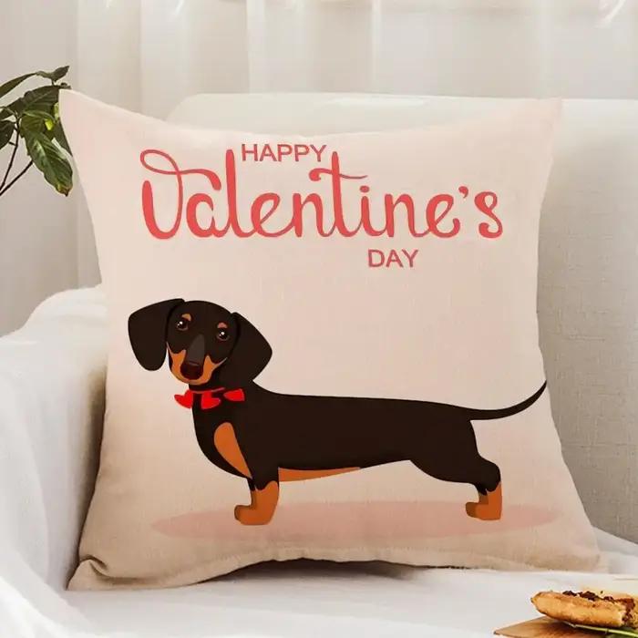 Housse de coussin pour chien D-Dachshund