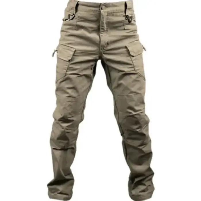 Pantalon tactique chasse 97% coton stretch multi-poches pour randonnée camping outdoor