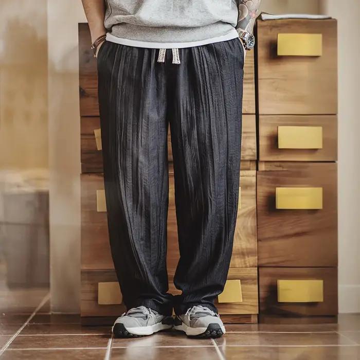 Maden – pantalon plissé ondulé décontracté pour hommes