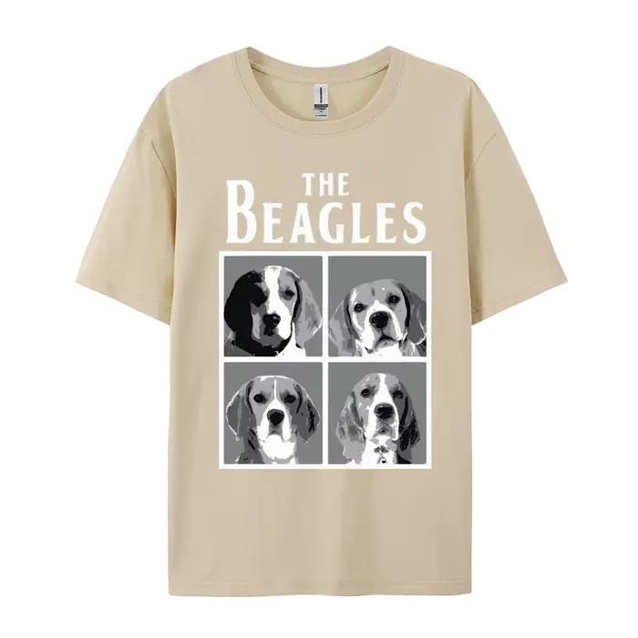 T-shirt en coton à manches courtes pour hommes, haut à la mode, amoureux des animaux Beagles, BeaurD