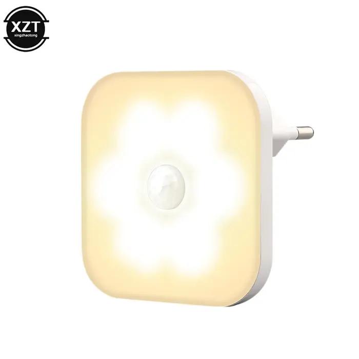 LED veilleuse US/EU Plug In capteur de mouvement intelligent lumière de nuit pour enfants lampe