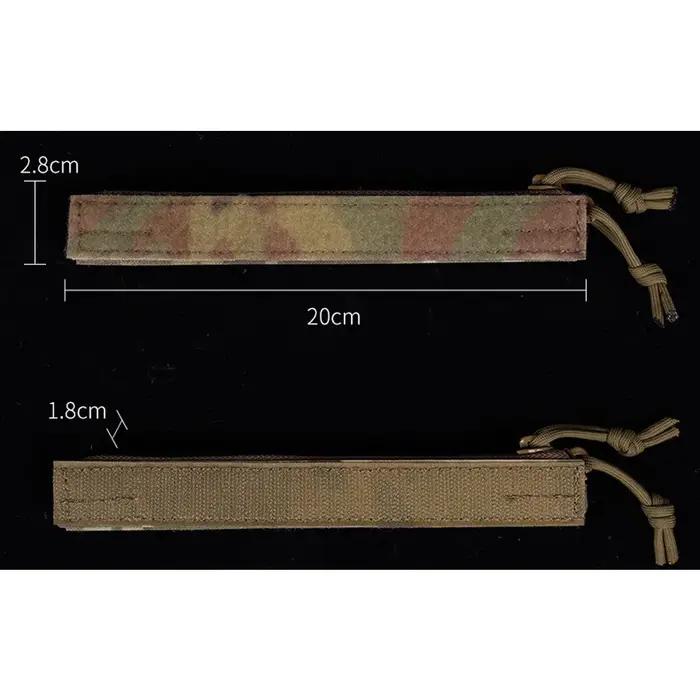 Poche admin tactique à fermeture éclair fixation velcro pour gilet chasse et porteur de plaques