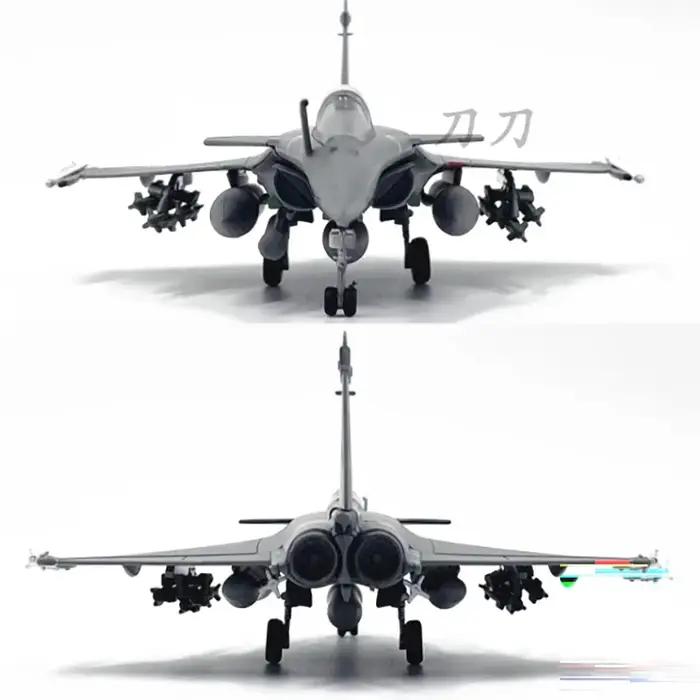 Modèle de chasseur Rafale C de l'armée de l'air française en alliage, échelle 1:100, modèle fini, décoration statique, souvenirs, cadeaux pour adultes