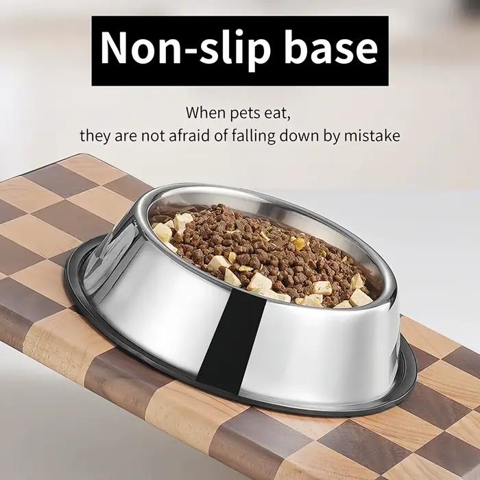 Bol pour animaux de compagnie en acier inoxydable, bol durable en métal pour chien et chat, bol pour nourriture et eau, pour animaux de compagnie de petite, moyenne et grande taille, facile à nettoyer