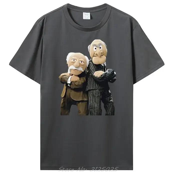 Statler et Waldorf T-Shirt noir vêtements mode 100% coton bonne qualité marque