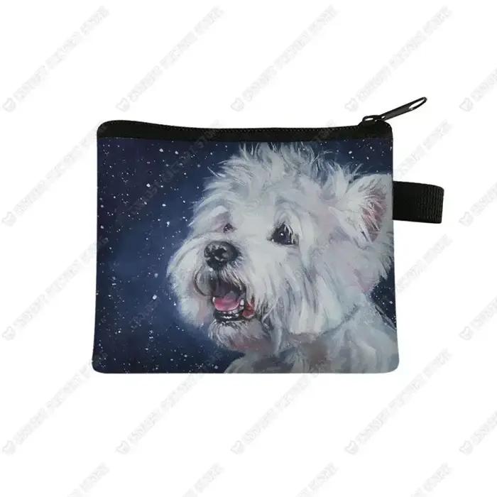 Westie – porte-monnaie en peinture de chien pour femmes