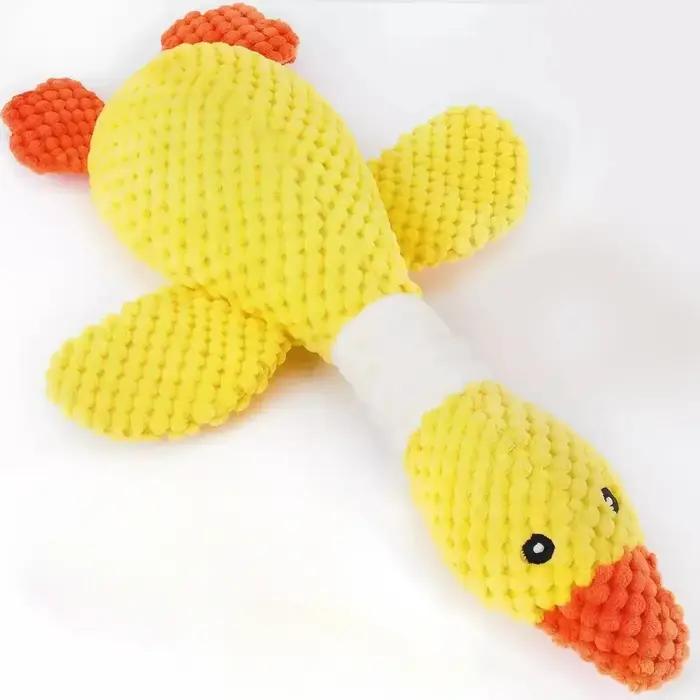 Nouveau jouet pour chien et chat en forme d'oie bleue, jouet pour animaux de compagnie, jouet en peluche double couleur, résistant aux morsures, jouet sonore, fournitures pour animaux de compagnie