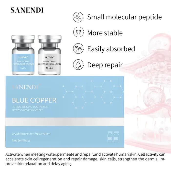 Poudre lyophilisée au peptide de cuivre bleu – Anti-âge et réparation de la peau – Pureté 99%, pour