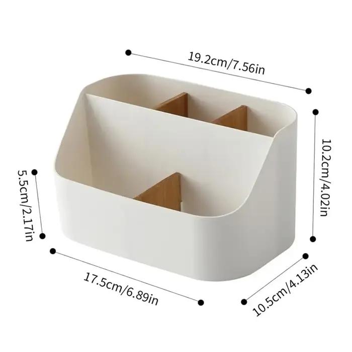 Boîte de rangement de bureau, boîte de fournitures de bureau, maquillage, cosmétiques, organisateur de bureau, boîte de séparation de rangement en plastique pour bureau et salon