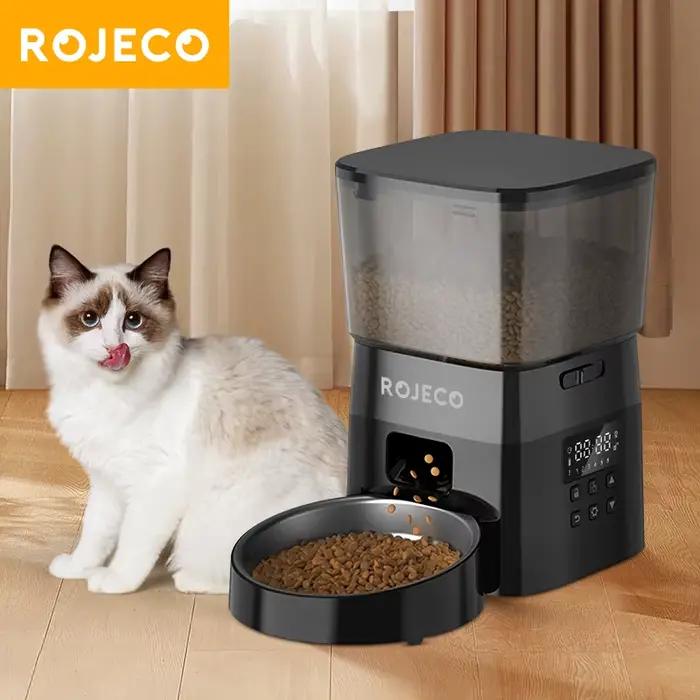 Mangeoire intelligente pour chien distributeur automatique de nourriture ROJECO 2L boîte de rangement pour chiens accessoires pour animaux de compagnie pour occasions spéciales