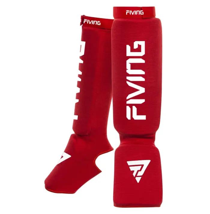Protège-tibia de boxe en coton MMA, Protection du cou-de-pied et de la cheville, Protection des pied