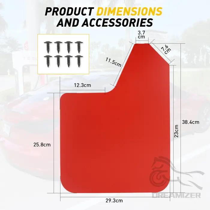 4 pièces garde-boue garde-boue garde-boue de voiture garde-boue évasés avec matériel universel avant
