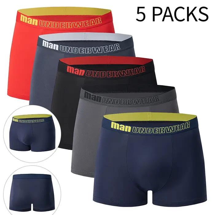 4/5 pièces taille européenne et américaine hommes imprimé mode Boyshort confortable