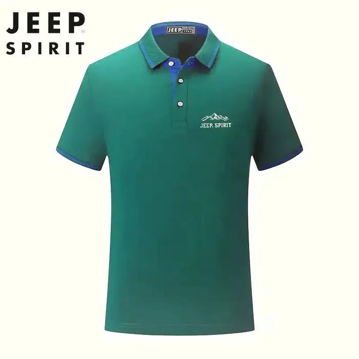 JEEP SPIRIT hommes T-shirt été coton POLO décontracté sport revers manches courtes chemise vêtements 2025 nouveau