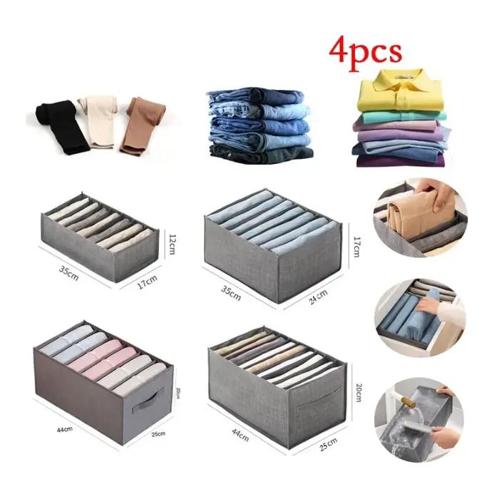 4 pièces/ensemble vêtements organisateur pantalons