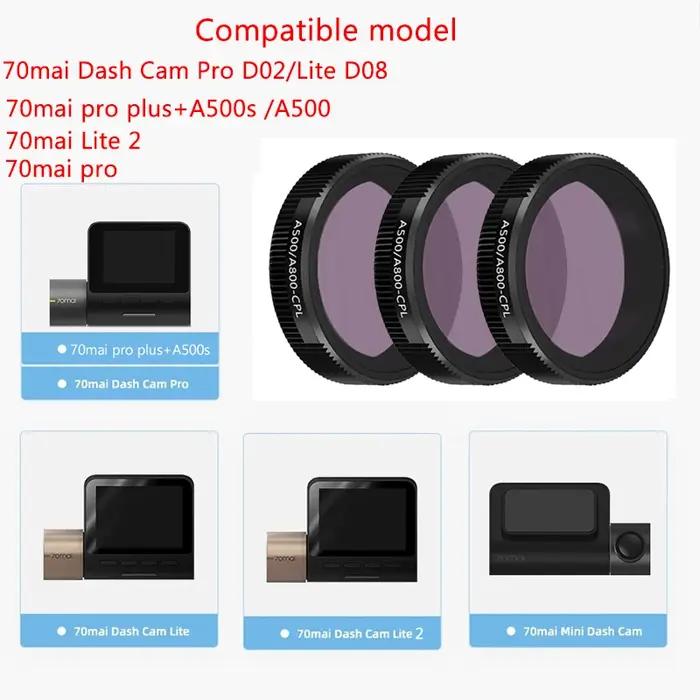 Pour 70mai Dash Cam pro plus + A500s filtre CPL pour 70mai pro Midrive D08/Midrive D02 70mai Dash Ca