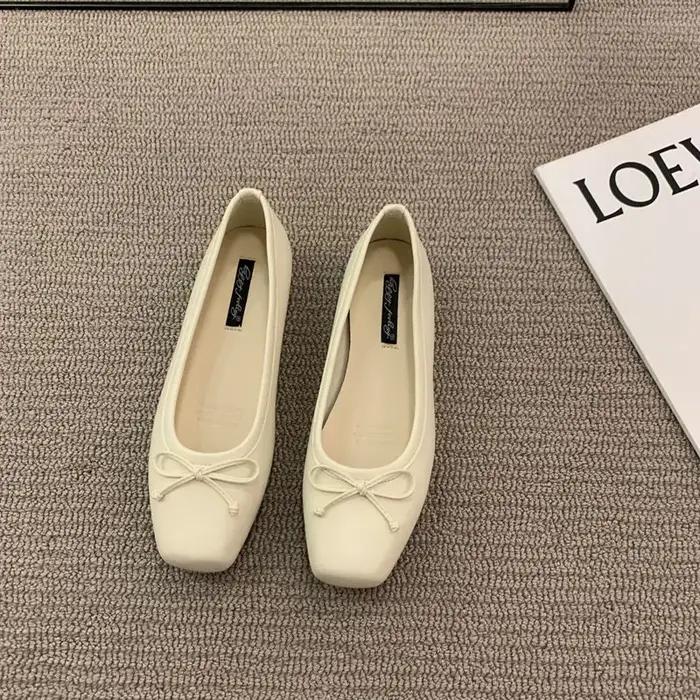 Mocassin de Ballet Plissé avec Nministériels d pour Femme