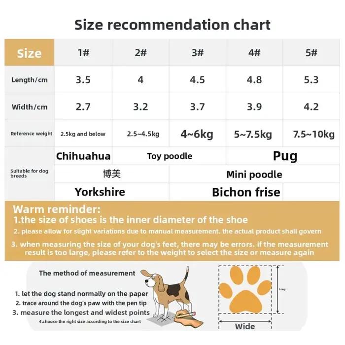Chaussures pour chien JIAMEILE à rayures réfléchissantes
