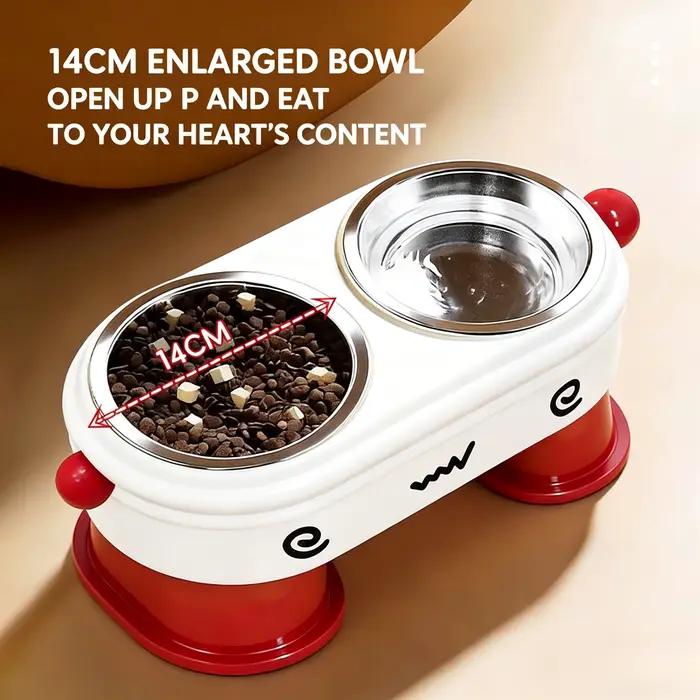 Gamelle surélevée pour chien, double distributeur anti-renversement, gamelle 2-en-1 pour nourriture et eau, plat portable surélevé pour animaux de compagnie pour usage quotidien