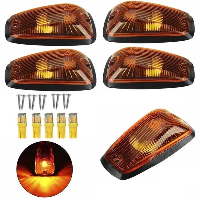5 pièces feux de position ambre LED cabine toit