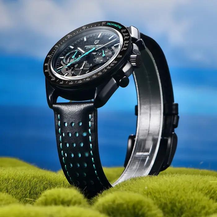 Montre homme PAGANI DESIGN Moon Watch quartz étanche squelette chronographe sport verre saphir AR 1779