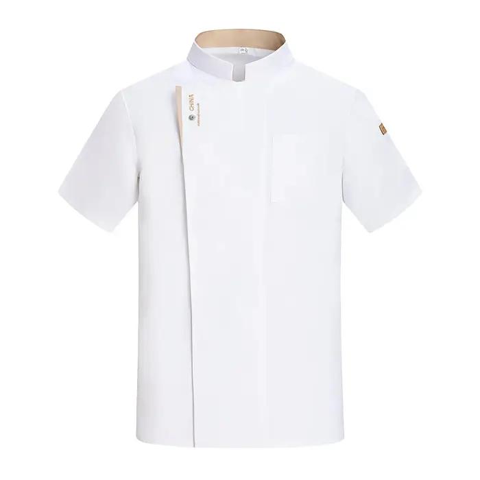 Veste de chef homme polyestère imprimable pour travail en cuisine restauration service alimentaire occassions professionnelles